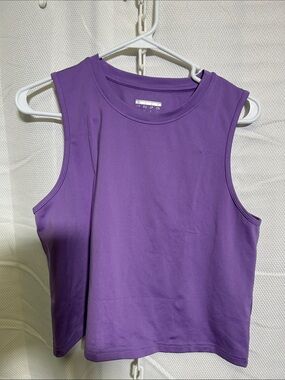 Sleeveless Purple Women's Crop Tank Top